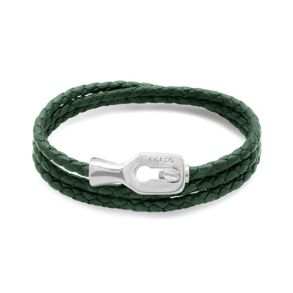 Pulsera baño de Rodio, Piel de borrego - Joyería y bisutería fina