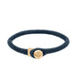 Pulsera de piel natural de borrego en trenza de ocho tiras, con broche en baño de oro 22K - Joyería y bisutería fina