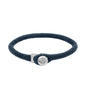 Pulsera de piel natural de borrego en trenza de ocho tiras, con broche en baño de rodio - Joyería y bisutería fina