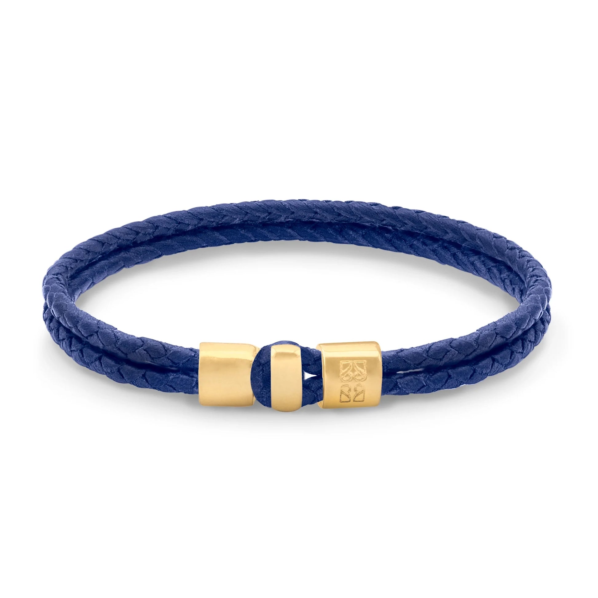 Pulsera en baño de Oro 22K, Broche de botón Piel natural de Borrego - Joyería y bisutería fina