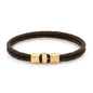Pulsera en baño de Oro 22K, Broche de botón Piel natural de Borrego - Joyería y bisutería fina