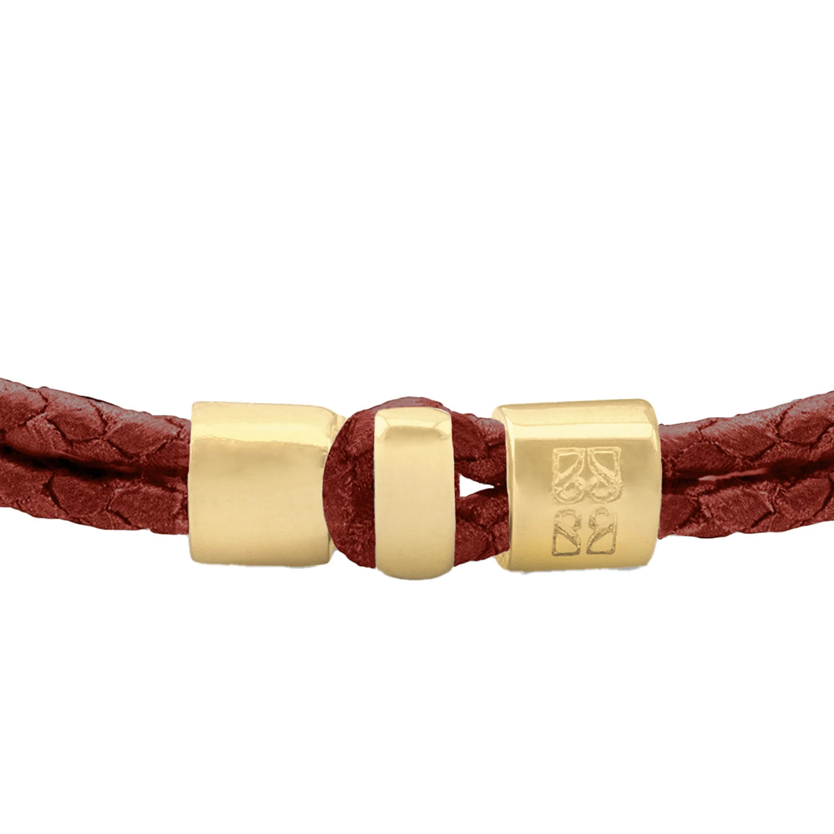 Pulsera en baño de Oro 22K, Broche de botón Piel natural de Borrego - Joyería y bisutería fina
