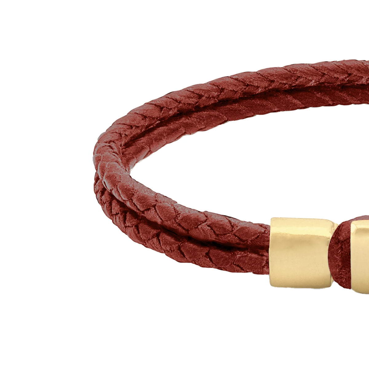 Pulsera en baño de Oro 22K, Broche de botón Piel natural de Borrego - Joyería y bisutería fina