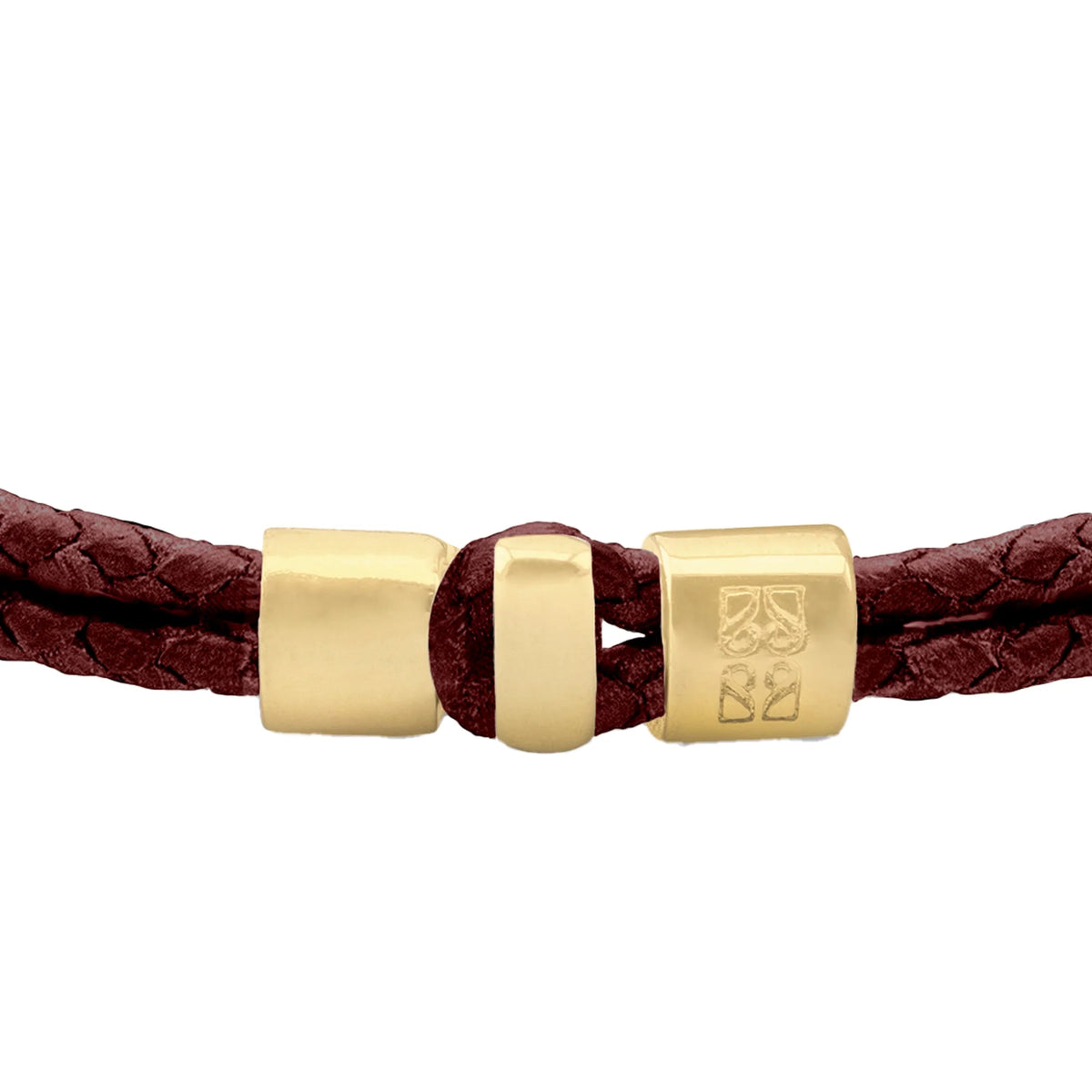 Pulsera en baño de Oro 22K, Broche de botón Piel natural de Borrego - Joyería y bisutería fina
