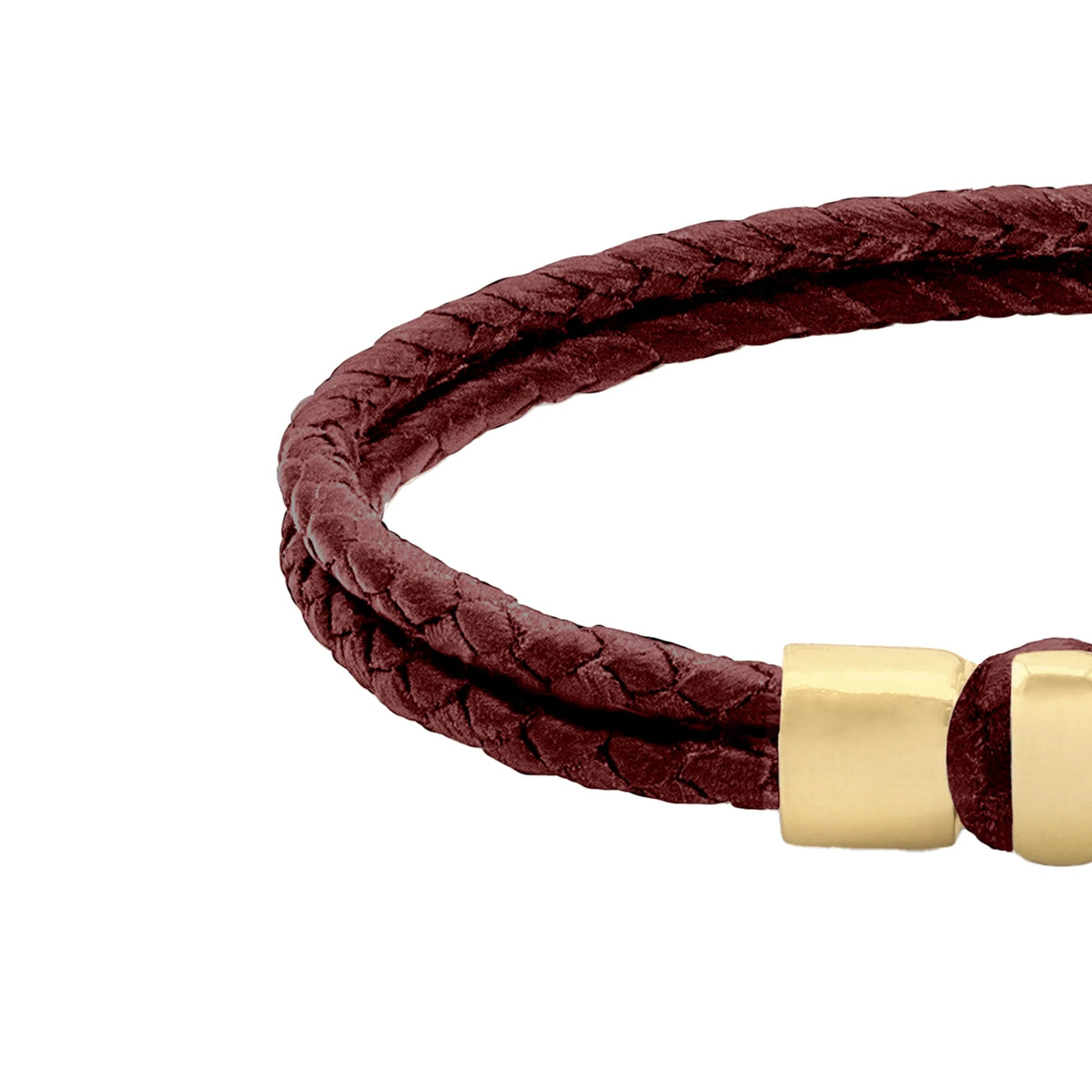 Pulsera en baño de Oro 22K, Broche de botón Piel natural de Borrego - Joyería y bisutería fina