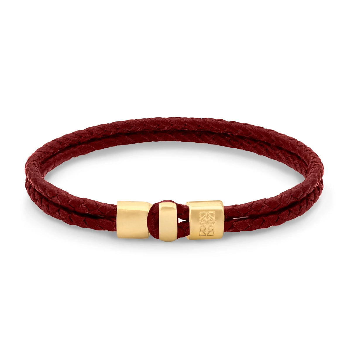 Pulsera en baño de Oro 22K, Broche de botón Piel natural de Borrego - Joyería y bisutería fina