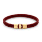 Pulsera en baño de Oro 22K, Broche de botón Piel natural de Borrego - Joyería y bisutería fina