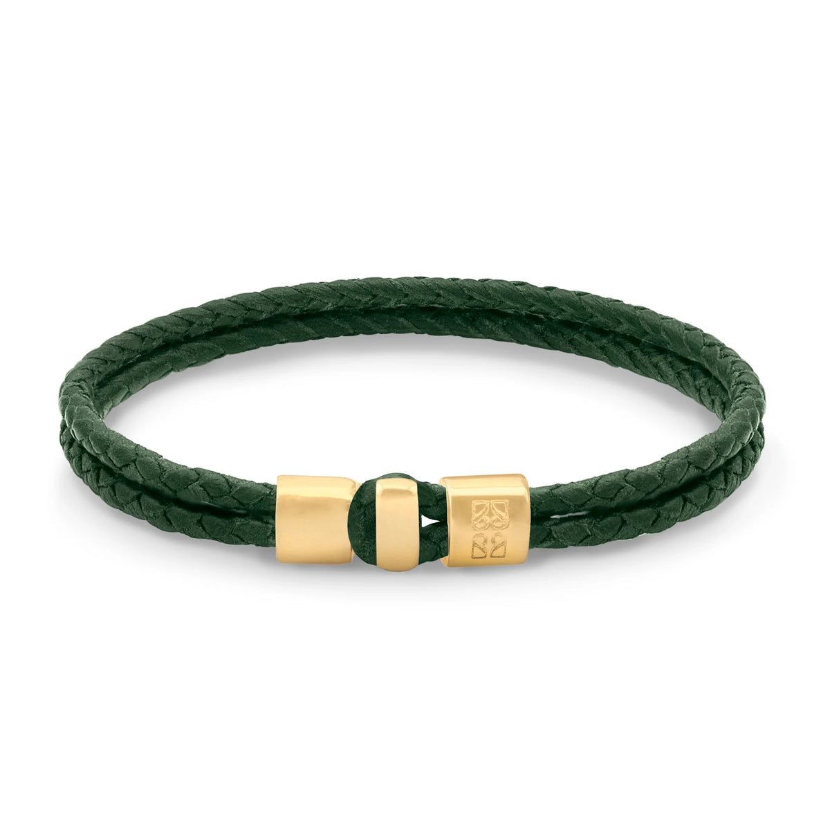 Pulsera en baño de Oro 22K, Broche de botón Piel natural de Borrego - Joyería y bisutería fina