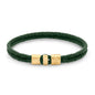 Pulsera en baño de Oro 22K, Broche de botón Piel natural de Borrego - Joyería y bisutería fina