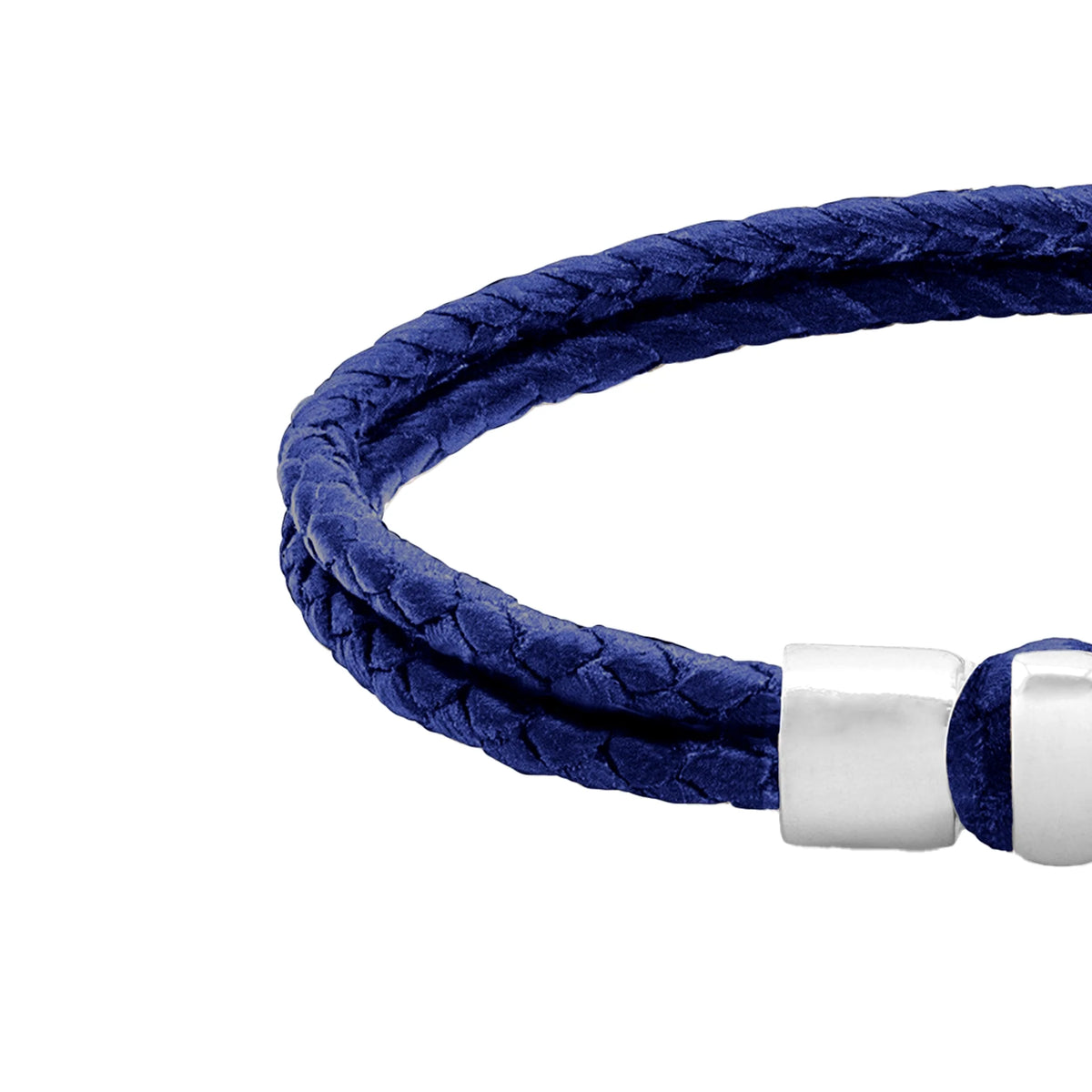 Pulsera en baño de rodio, Piel natural de Borrego - Joyería y bisutería fina
