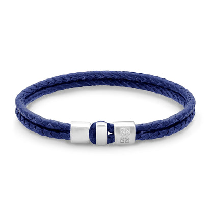 Pulsera en baño de rodio, Piel natural de Borrego - Joyería y bisutería fina