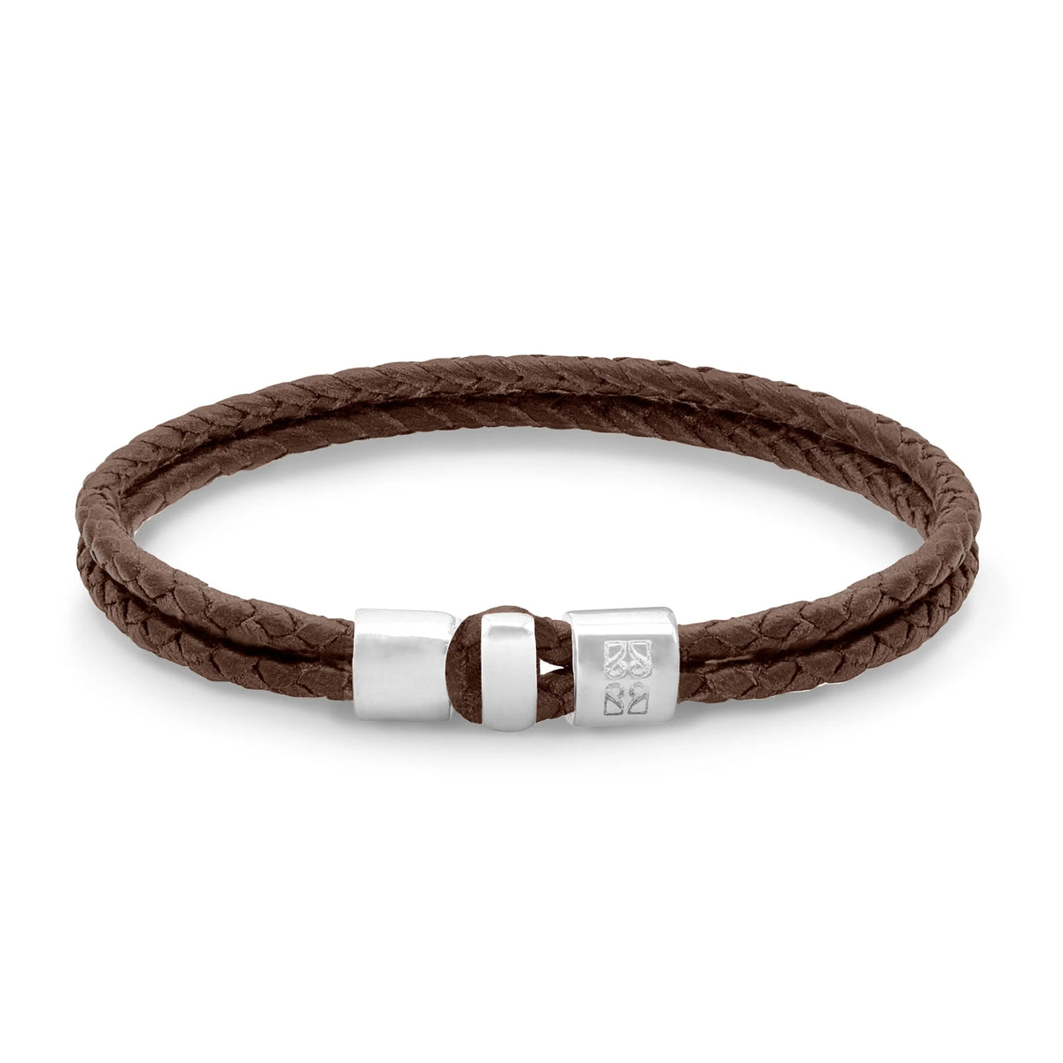 Pulsera en baño de rodio, Piel natural de Borrego - Joyería y bisutería fina