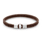 Pulsera en baño de rodio, Piel natural de Borrego - Joyería y bisutería fina