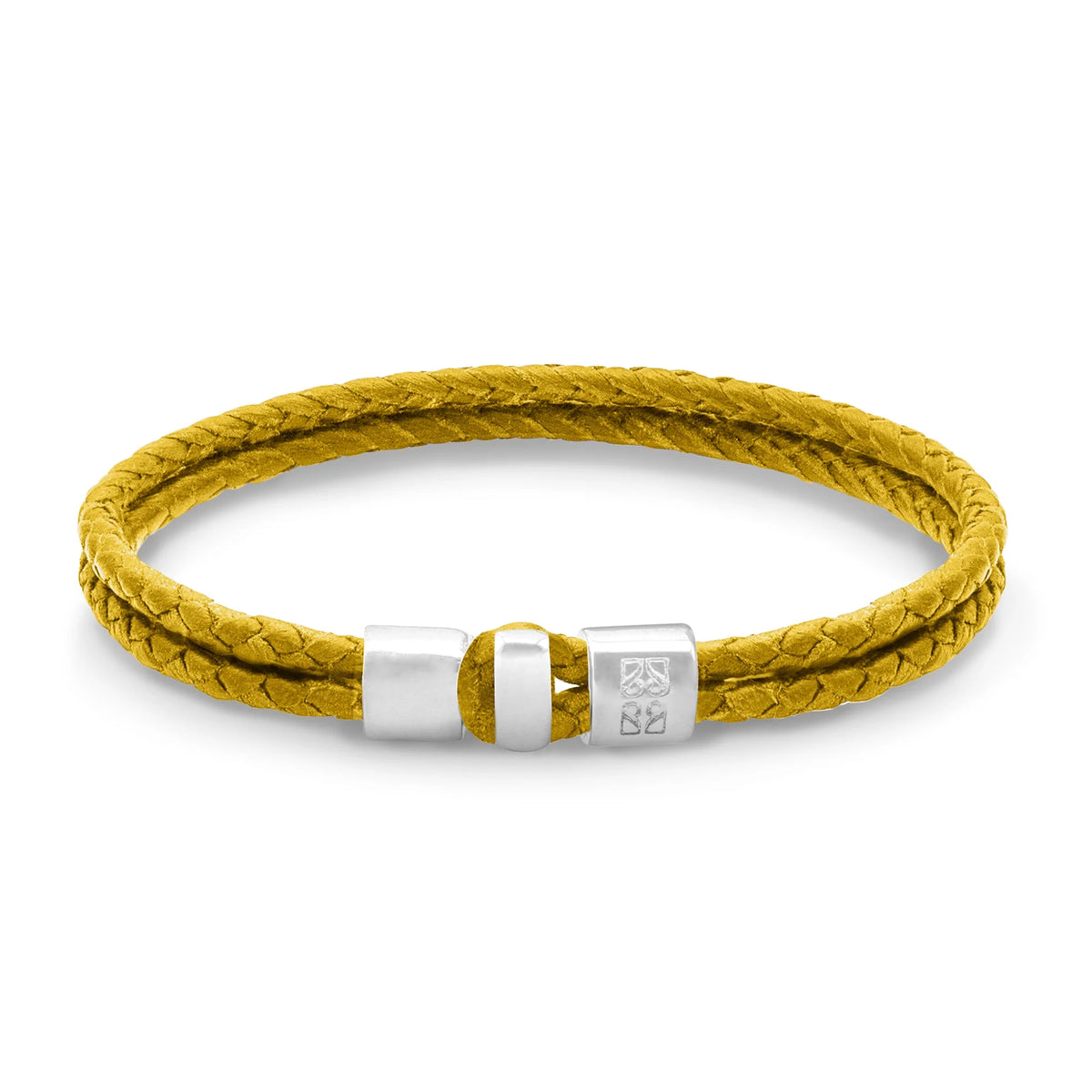 Pulsera en baño de rodio, Piel natural de Borrego - Joyería y bisutería fina