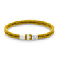 Pulsera en baño de rodio, Piel natural de Borrego - Joyería y bisutería fina