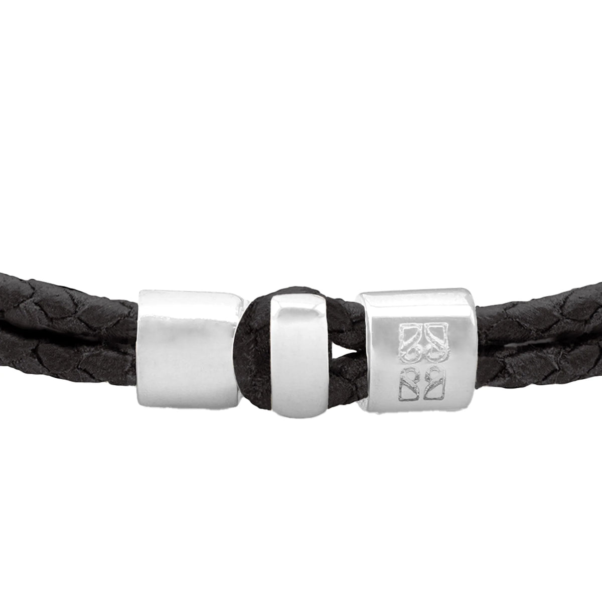 Pulsera en baño de rodio, Piel natural de Borrego - Joyería y bisutería fina