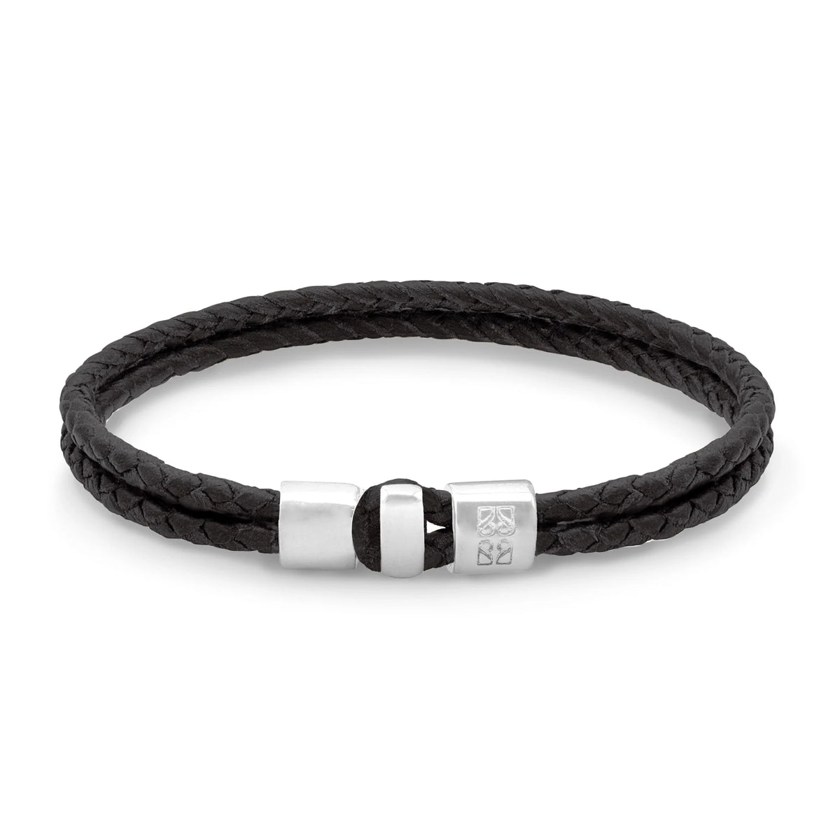 Pulsera en baño de rodio, Piel natural de Borrego - Joyería y bisutería fina