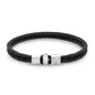 Pulsera en baño de rodio, Piel natural de Borrego - Joyería y bisutería fina