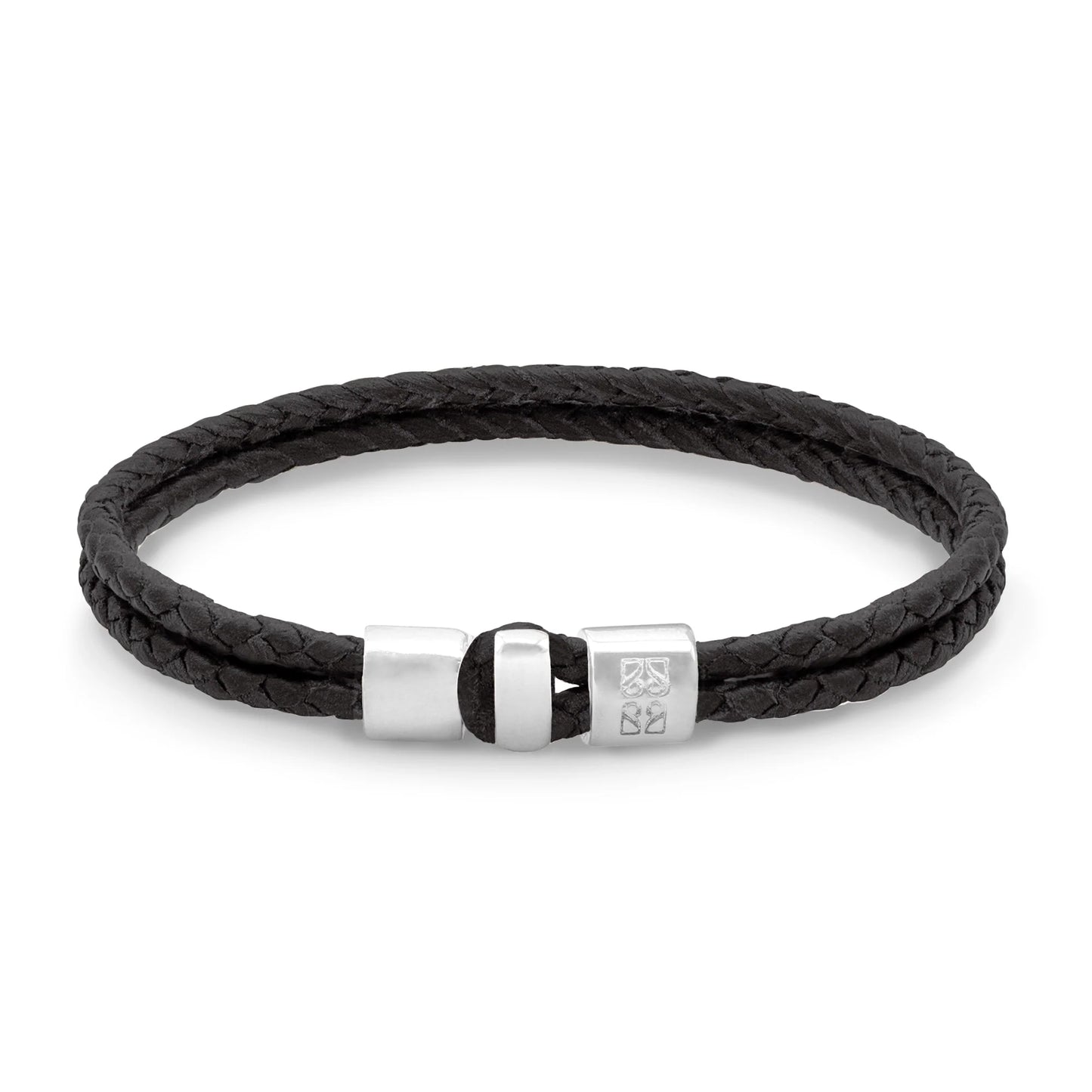 Pulsera en baño de rodio, Piel natural de Borrego - Joyería y bisutería fina