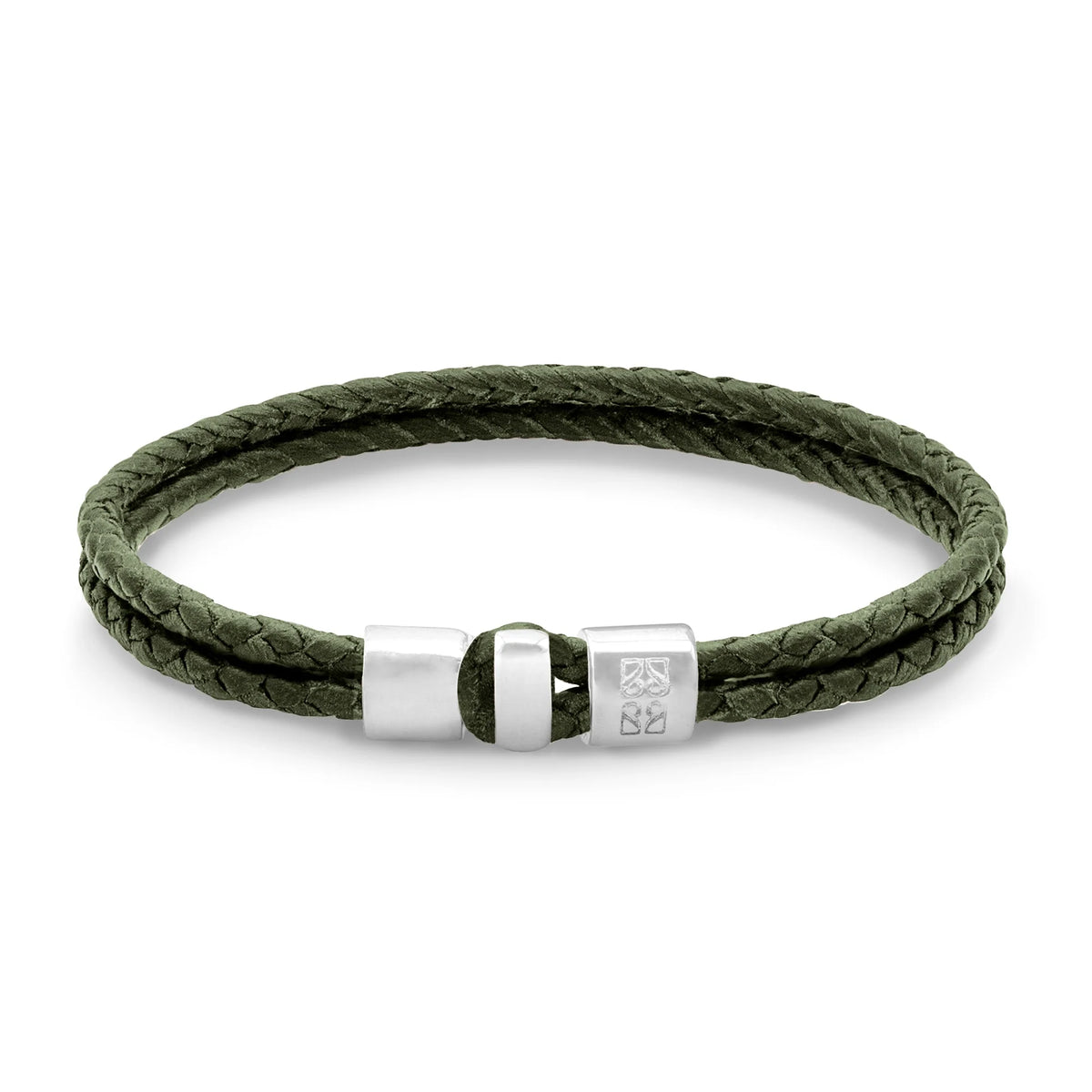 Pulsera en baño de rodio, Piel natural de Borrego - Joyería y bisutería fina