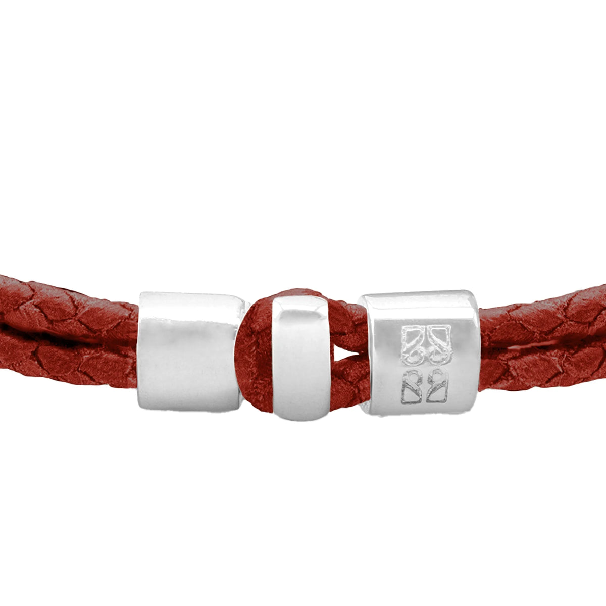 Pulsera en baño de rodio, Piel natural de Borrego - Joyería y bisutería fina