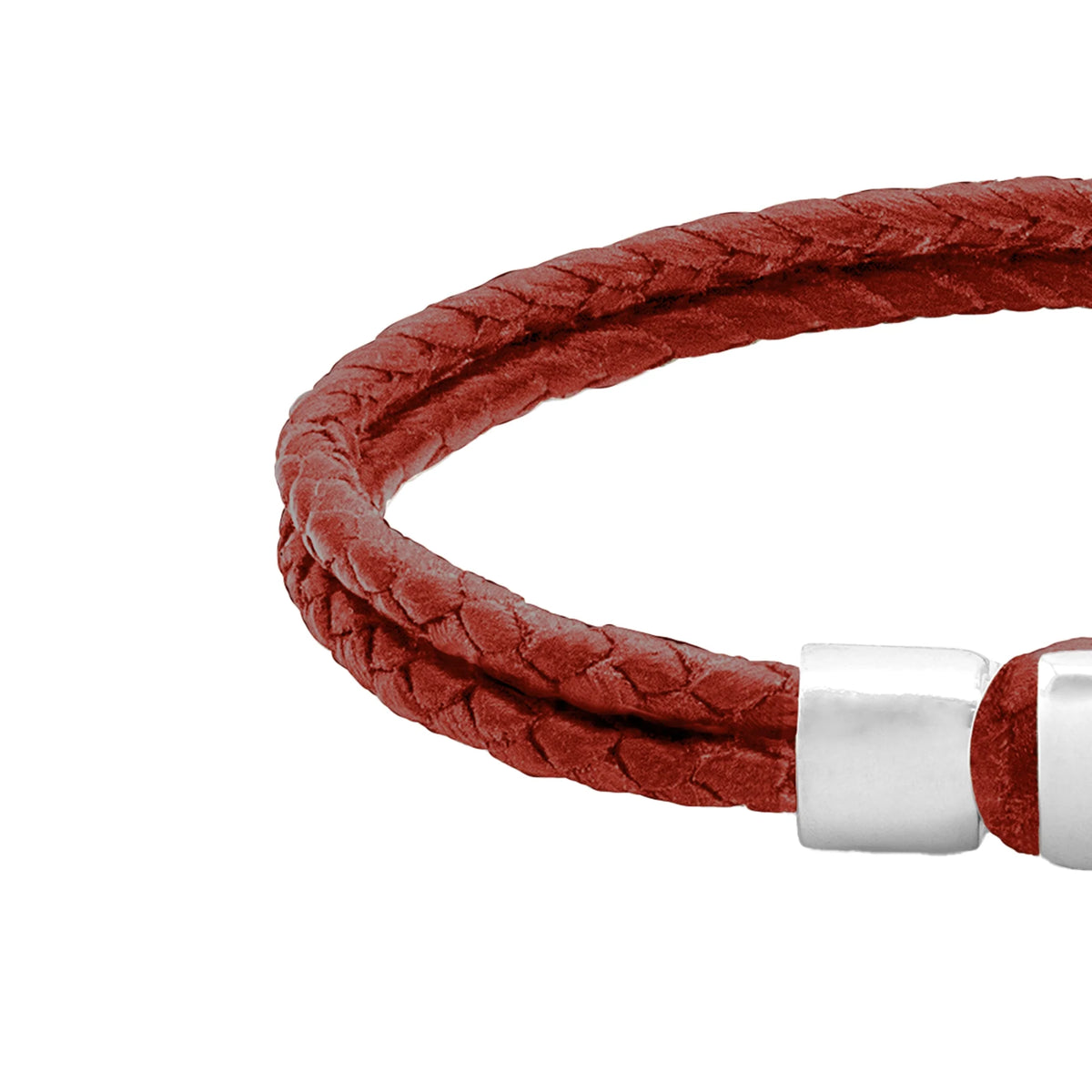Pulsera en baño de rodio, Piel natural de Borrego - Joyería y bisutería fina