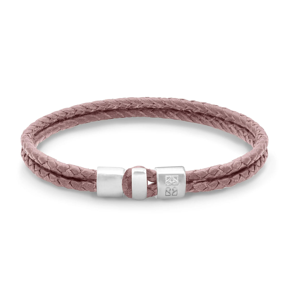 Pulsera en baño de rodio, Piel natural de Borrego - Joyería y bisutería fina
