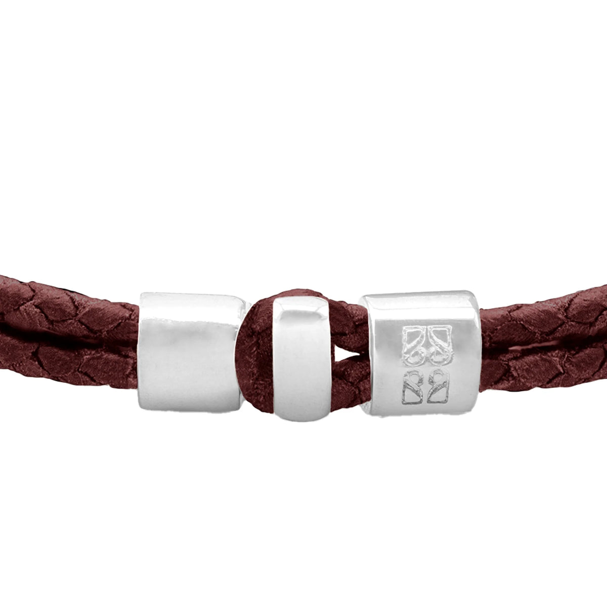 Pulsera en baño de rodio, Piel natural de Borrego - Joyería y bisutería fina