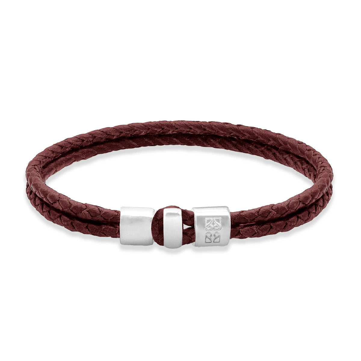 Pulsera en baño de rodio, Piel natural de Borrego - Joyería y bisutería fina
