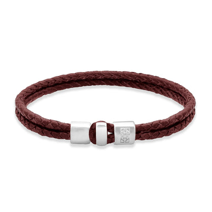 Pulsera en baño de rodio, Piel natural de Borrego - Joyería y bisutería fina