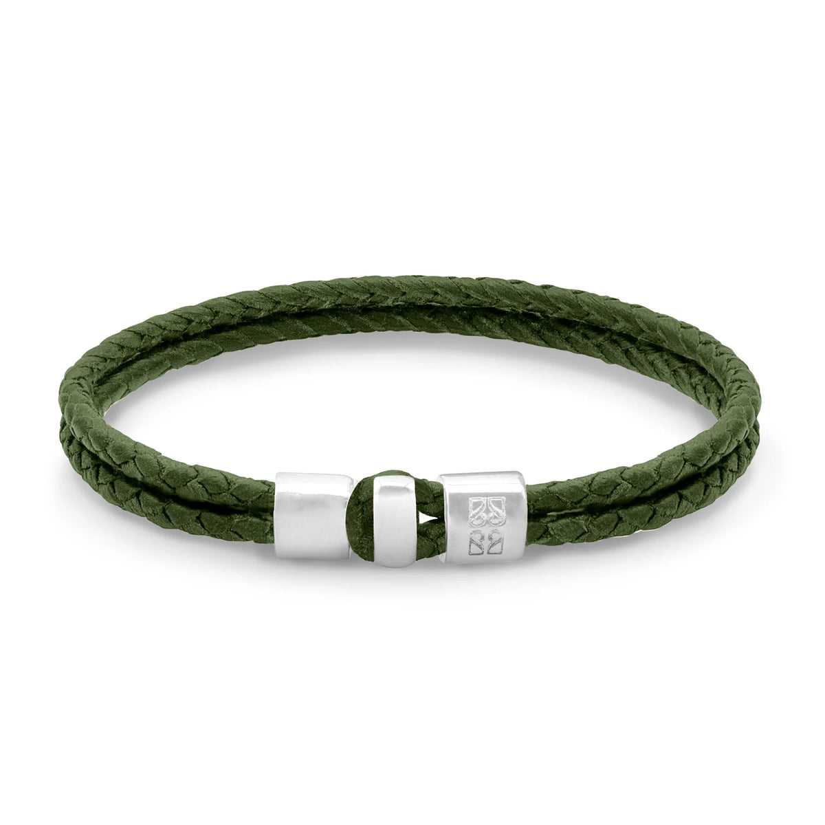 Pulsera en baño de rodio, Piel natural de Borrego - Joyería y bisutería fina