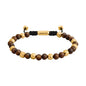 Pulsera con cuentas de sándalo y cuentas facetadas en baño de Oro 22K - Joyería y bisutería fina