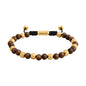 Pulsera con cuentas de sándalo y cuentas facetadas en baño de Oro 22K - Joyería y bisutería fina