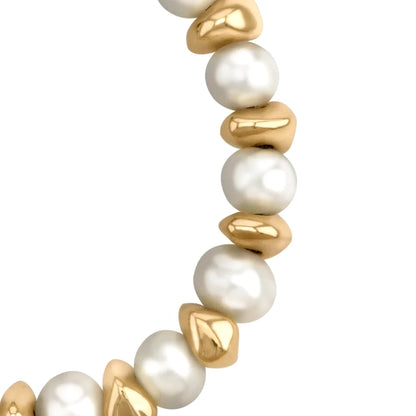 Pulsera ajustable con hilo de seda café, con perlas negras japonesas 8-10mm con detalles en baño de oro de 22K - Joyería y bisutería fina