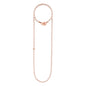 Collar de 53cm en baño de oro 22K, oro rosa 22K o rodio, con perlas japonesas de 5mm, cuenta de dona y perla central - Joyería y bisutería fina