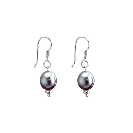 Aretes de plata .925 con perla tahitiana 8-10mm - Joyería y bisutería fina