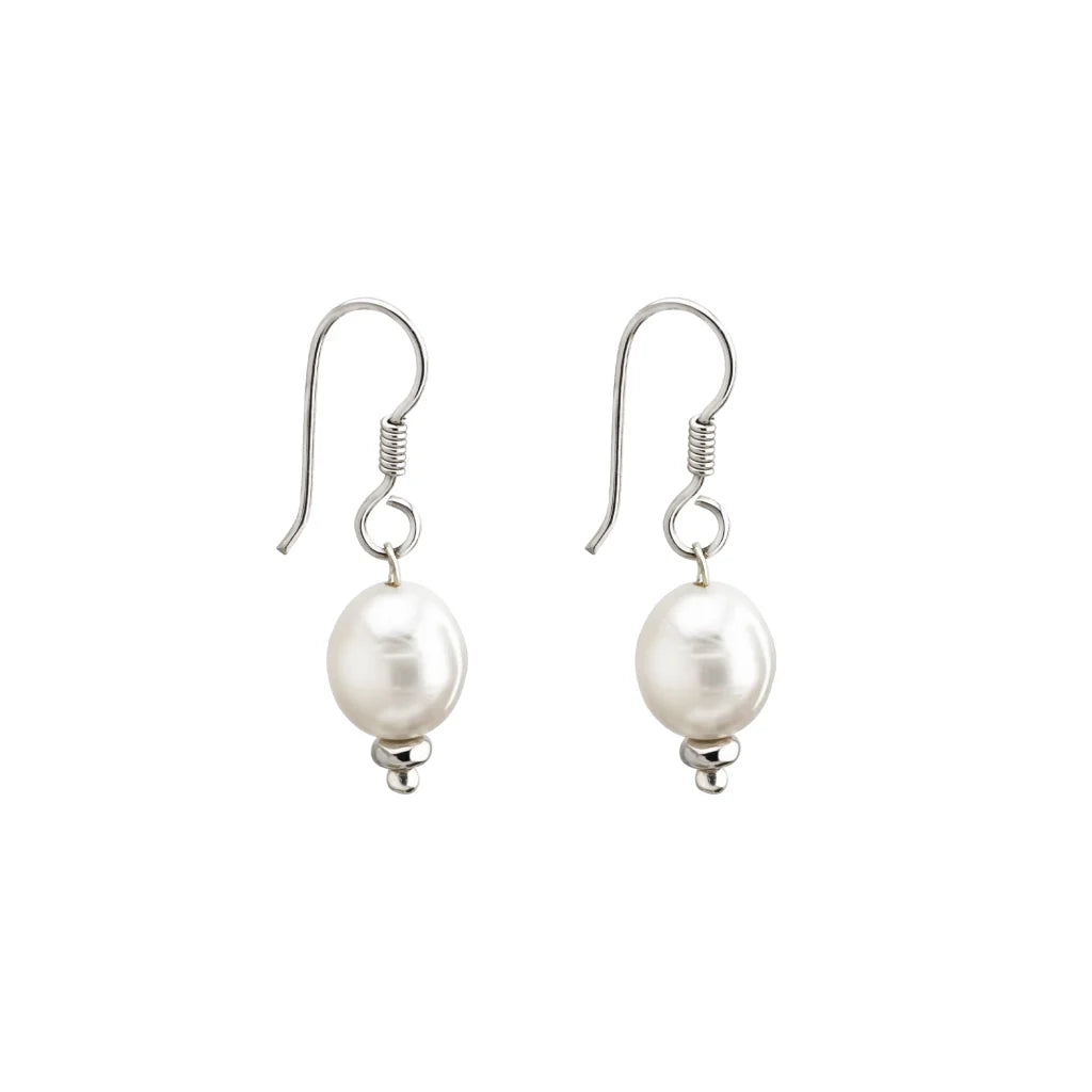 Aretes de plata .925 esterlina con perla japonesa 8-10mm - Joyería y bisutería fina