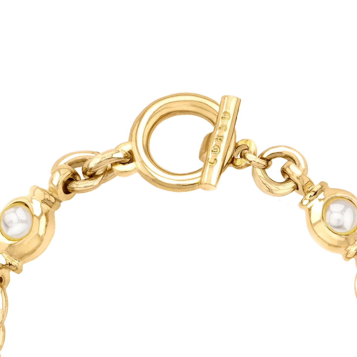 Ponza White Pearl Gold Bracelet