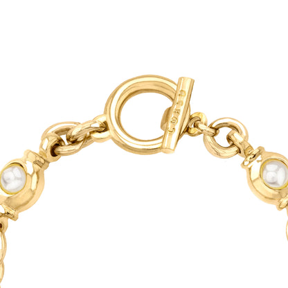 Ponza White Pearl Gold Bracelet