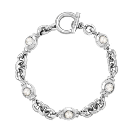 Ponza White Pearl Silver Bracelet