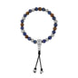 Pulsera con cuentas de madera de ébano de Nepal 8mm, piedra 6mm, con broche ajustable y cuentas volcánicas en baño de plata esterlina .925 - Joyería y bisutería fina
