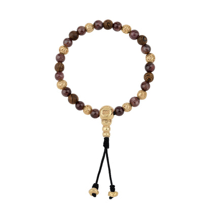 JAPA MALA STONE GOLD