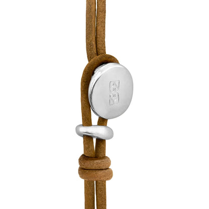 Pulsera Detalles en baño rodio, Piel natural española - Joyería y bisutería fina