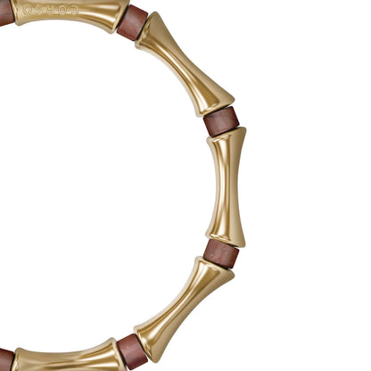 Pulsera Bañado en Oro 22K, Piedras, Cuentas tubulares - Joyería y bisutería fina