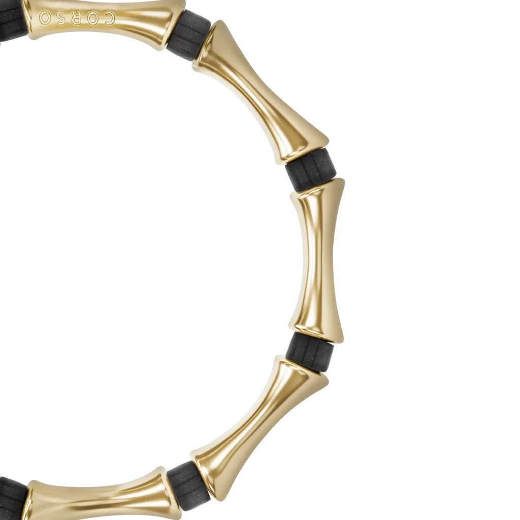Pulsera Bañado en Oro 22K, Piedras, Cuentas tubulares - Joyería y bisutería fina