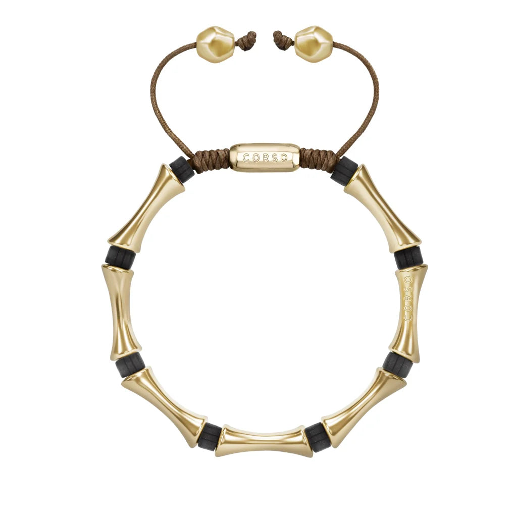 Pulsera Bañado en Oro 22K, Piedras, Cuentas tubulares - Joyería y bisutería fina