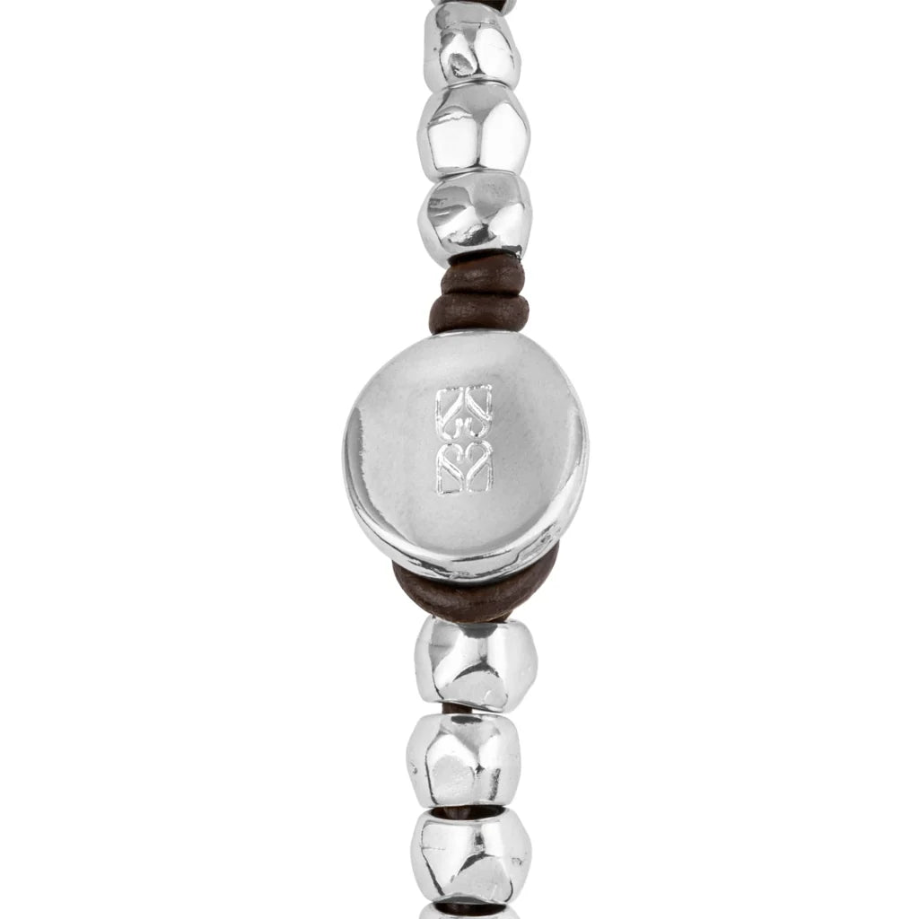 Pulsera baño de Rodio, Piel española - Joyería y bisutería fina
