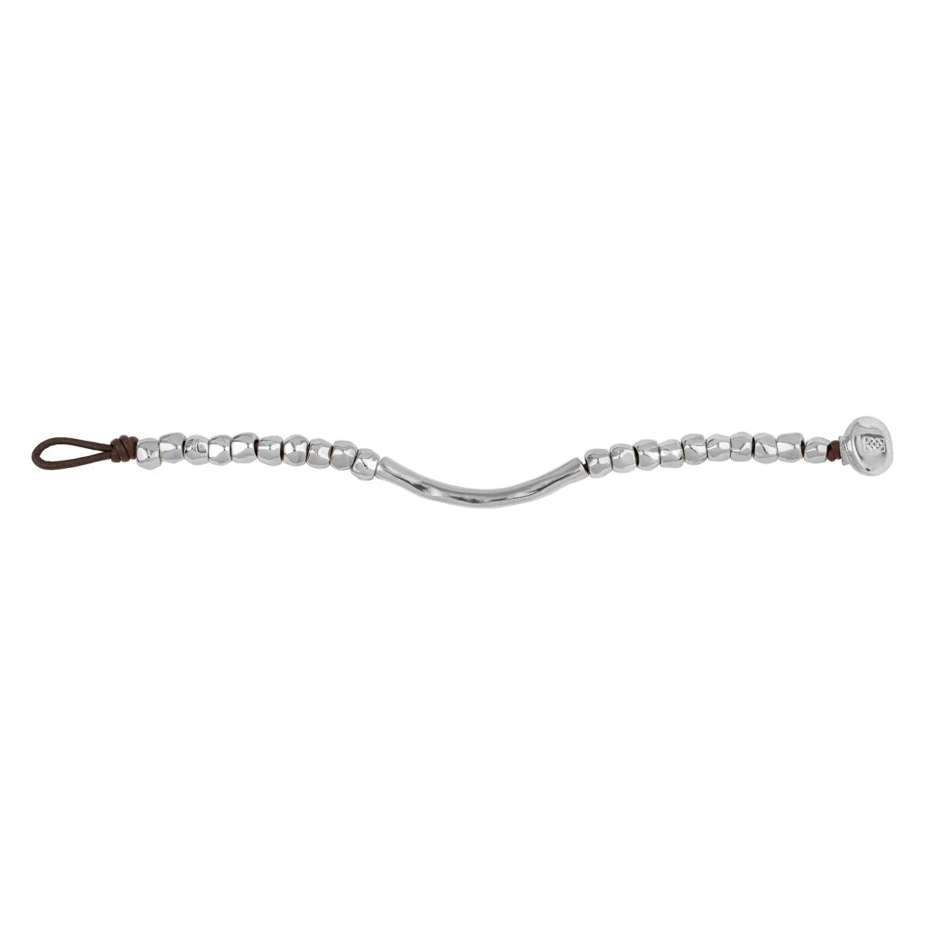 Pulsera baño de Rodio, Piel española - Joyería y bisutería fina