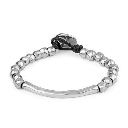 Pulsera baño de Rodio, Piel española - Joyería y bisutería fina