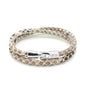 Pulsera para hombre y mujer de piel natural de serpiente o lagarto, con broche en baño de rodio - Joyería y bisutería fina